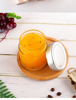 Bocaux en verre de 220 ml, 360 ml, 1 oz, 2 oz, 3 oz, 6 oz, 8 oz, 12 oz pour aliments en conserve, cornichons, miel, avec couvercle à vis métallique, vente en gros