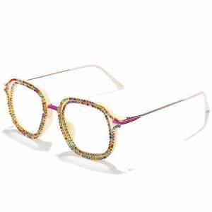 Nouveautés 2020, lunettes vintage UV400, monture ovale, grande monture, chaîne de lunettes pour femmes. - Product Image 3