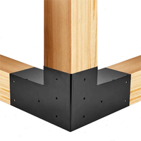 Support de toit de pergola robuste 2x4 support triangulaire simple connecteur de faisceau de poteau bois 2 "x 4" supports de montage en plastique en acier