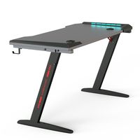 Table de jeu Beisijie Z8 en couleur noir de carbone Table épaisse lumière rvb PC Gamer accessoire porte-gobelet utilisé