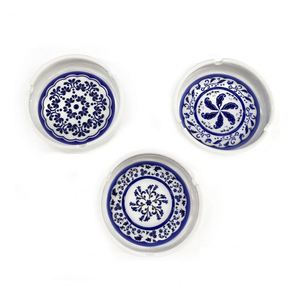 Cendrier rond en céramique durable avec base antidérapante, design artistique traditionnel, souvenir touristique et cadeau de voyage - Product Image 4