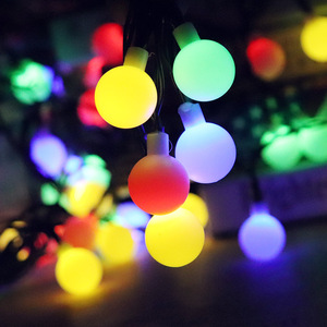 60LED 11M <strong>Frosted</strong> White Ball Solar <strong>String</strong> <strong>Lights</strong> IP65 Rainproof Indoor/Outdoor Christmas Day Camping Decorative Color for Garden - Product Image 2