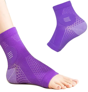 Chaussettes de compression à bout ouvert avec soutien de la <span class=keywords><strong>cheville</strong></span> en maille respirante, manchons de maintien antidérapants pour le yoga, le Pilates et le fitness - Product Image 4