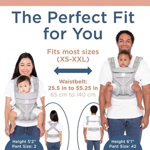 Échantillon Gratuit Porte-Bébé 360° Toutes Positions pour Nouveau-né à Tout-Petit avec Soutien Lombaire et Maille Respirante (7-45 lb), Bleu Oxford - Product Image 5