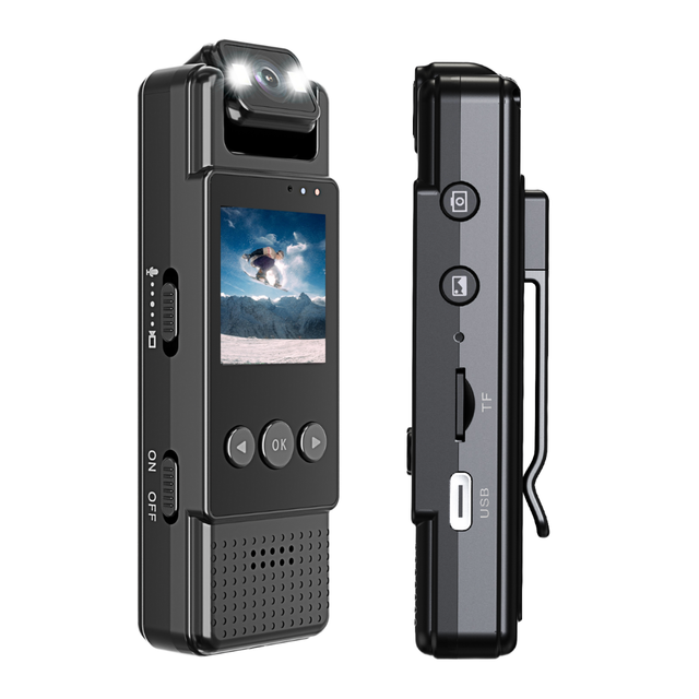Professional 180 Degree Rotate Mini Body Jacket Pocket Camcorder 1.3 Inch WiFi Camera with MicroSD Storage