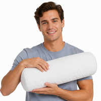Oreiller cervical en mousse à mémoire de forme, oreiller de soutien, oreiller rond pour le cou, soutien pour dormir, oreiller de soutien pour lit