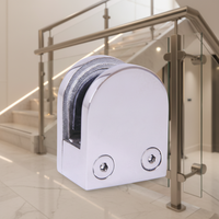 Aleader L6001-M Support de fixation en U en acier inoxydable pour balustrades de villa - Design moderne, épaisseur 8-10 mm, garantie 5+ ans