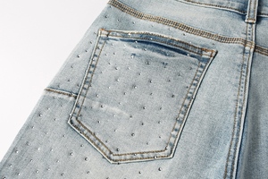 Proveedor Verificado de <span class=keywords><strong>Jeans</strong></span> <span class=keywords><strong>Cortos</strong></span> para <span class=keywords><strong>Hombre</strong></span>, <span class=keywords><strong>Jeans</strong></span> <span class=keywords><strong>Rotos</strong></span> Holgados de Lujo para <span class=keywords><strong>Hombre</strong></span>, Shorts de Mezclilla Personalizados - Product Image 5