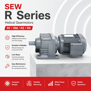 Reductor de Engranajes Helicoidales con Brida Serie RF Genuino RF77 RF87 RF97 RF107 Directo de Fábrica IE3 - Product Image 1