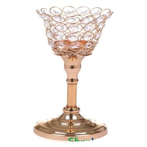NEW CHRISTMAS DECORATION LUXURY WEDDING DECORATION <b>CANDLE</b> HOLDER GOLD PLATED <b>CRYSTAL</b> <b>CANDLE</b> HOLDER for HOME DECORATION - Product Image 1