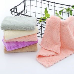 Toalla de algodón 100% cuadrada suave de 25cm X 25cm <span class=keywords><strong>para</strong></span> limpieza facial en el baño tejido de punto <span class=keywords><strong>para</strong></span> uso doméstico Color sólido <span class=keywords><strong>para</strong></span> niños - Product Image 3
