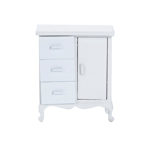 Mini 1:12 muebles de bricolaje modelo de simulación de casa de muñecas de madera con escena de bolsillo de gabinete de dormitorio de tres compartimentos - Product Image 1