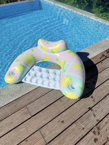 Bouée gonflable en forme d'<span class=keywords><strong>ananas</strong></span> pour adultes - Chaise longue flottante pour piscine et sports nautiques - Product Image 5
