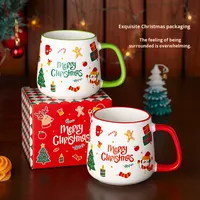 Mug en céramique à motif de dessin animé, cadeau de Noël créatif transfrontalier, souvenir, nouvel an, entreprise, petit design personnalisé haut de gamme