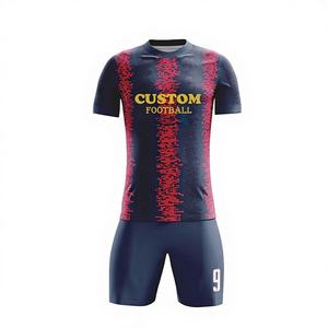 Ensemble d'uniformes de football personnalisés avec logo, motifs et numéros, légers, respirants, à séchage rapide, haute élasticité, pour hommes, étudiants, enfants, grandes tailles - Product Image 1