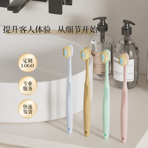 Hotel <b>Toothbrush</b> Wide Thin <b>Head</b> Dense Soft Bristles Adult Manual <b>Toothbrush</b> Individually Packaged - Product Image 5