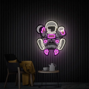 Tùy chỉnh cửa hàng trang trí tường tùy chỉnh Neon dấu hiệu với in Phi Hành Gia phim hoạt hình ánh sáng lên dấu hiệu cho tường phụ kiện chiếu sáng - Product Image 2