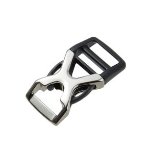 Hebilla semimetálica AK508-058-NKL adecuada para collares y arneses de mascotas - Product Image 1