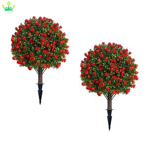 Plante artificielle <span class=keywords><strong>en</strong></span> forme de rose, buis, herbe, feuille, boule de plastique, facile à installer pour la décoration de la maison, du bureau, du jardin, de la porte d'entrée - Product Image 6