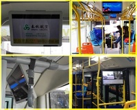 Moniteur de bus rabattable à montage sur le toit moins cher pour 17.3/19/22 pouces avec plafond aérien TV USB FM AV entrée sortie Audio 1080P H-D-M-I