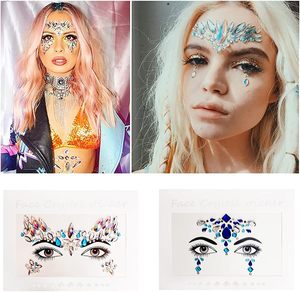 Juego de 6 Piezas de Gemas Faciales Brillantes, Joyas Faciales de Cristal para Mujer, Brillantina Facial para Festivales, Ojos, Rostro y Cuerpo - Product Image 2