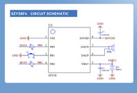 SIZEYUAN SZY52F4 SOP16 IC vocal 32 bits, 10 broches E/S numériques programmables, 192 secondes, 16K de mémoire vocale, applications vocales FLASH