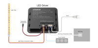 Transformateur LED Classe 2 12V 24V à Tension Constante avec Contrôle par Capteur Tactile pour Dégivreur de Rétroviseur, Boîtier Plastique IP44
