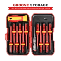 Set Mata Obeng Insulasi VDE, 13/Buah, Peralatan Mata Obeng Phillips Slot 1000V