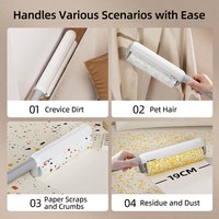 Offre Spéciale – Papier Adhésif Thermofusible Composé 3 Couches 19cm pour Éliminer les Poils d'Animaux sur Canapé, Tapis, Literie et Nettoyage des Interstices – Conception Suspendue