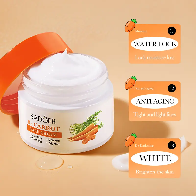 Wholesale Popular SADOER Organic Facial Cream Anti Aging Brighten Skincare Skin Care Beauty Products Face Whitening Cream Lotion