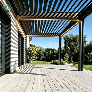 <span class=keywords><strong>Pergola</strong></span> <span class=keywords><strong>bioclimatique</strong></span> en aluminium ANCSEM, toit à lamelles réglables, imperméable, structure d'ombrage pour jardin et terrasse extérieure, fabrication sur mesure - Product Image 6