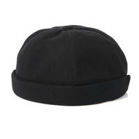 Street Trending New Model Custom Pure Color Cotton Docker Brimless Cap Sombreros para hombres