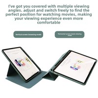 Housse de protection pour tablette en cuir, directement de l'usine, pour iPad Pro 1/2/3/4, 11 pouces, M4 2024, fine, 360° °   Magnétique rotatif avec emplacement pour crayon