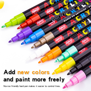<span class=keywords><strong>Marcadores</strong></span> <span class=keywords><strong>de</strong></span> Pintura Acrílica, 120 Colores, Juego <span class=keywords><strong>de</strong></span> <span class=keywords><strong>Marcadores</strong></span> Acrílicos con Punta <span class=keywords><strong>de</strong></span> Pincel, Juego <span class=keywords><strong>de</strong></span> 36 <span class=keywords><strong>Marcadores</strong></span> Acrílicos <span class=keywords><strong>de</strong></span> Doble Punta a Base <span class=keywords><strong>de</strong></span> Agua para Madera, Tela - Product Image 2