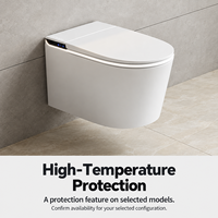 WC intelligent moderne à commande à distance, monobloc mural, avec bidet électronique et siège chauffant, pour villas de luxe, sanitaires haut de gamme