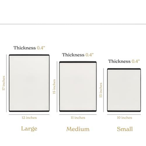 Planches à découper avec support pour la cuisine Planche à découper en plastique Lot de 3 Passe au lave-vaisselle avec tapis antidérapant - Product Image 3