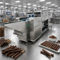Ligne d'enrobage automatique multi-rangs pour biscuits et chocolats, machine à fabriquer des biscuits haute capacité, personnalisable, facile à utiliser, pour la production en masse