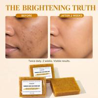 Sabun Lulur Kunyit 100g Menghaluskan Menutrisi Mencerahkan Mengeksfoliasi Wajah Tubuh Vitamin C Retinol Alami Vegan OEM