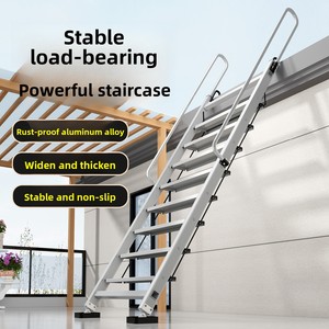 Escabeaux pliants modernes en alliage d'aluminium épaissi à 4/5/6 marches, télescopiques, pour intérieur/extérieur, capacité 150 kg - Product Image 4