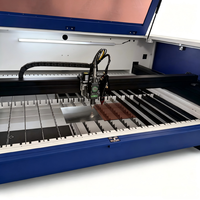 Machine de découpe laser 2-en-1 LCVTX1390 1300x900mm, fibre 800W pour métal, CO2 pour non-métal, table de travail à levage automatique