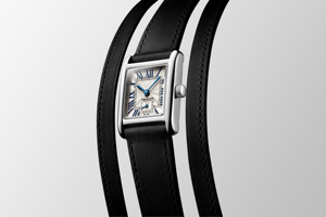 Montre habillée pour femme à cadran carré avec aiguilles bleues et petit cadran des secondes pour le bureau et les occasions décontractées Longinesing - Product Image 4