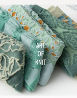 Coloré rétro Floral femmes chaussettes vert mince tricoté en relief absorbant la sueur respirant à la mode Floral rétro Design