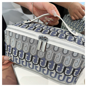 Kişiselleştirilmiş çanta seçenekleri ve makyaj çantası kapasite sunan desenli çanta, Minimalist ambalaj ve hafta sonu kaçamakları için harika - Product Image 6