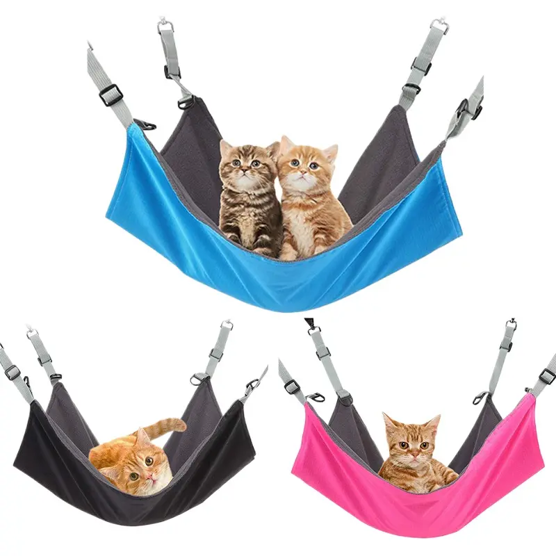 Pet cat supplies flannel summer double-sided universal iron cage hammock swing breathable pet cat hammock