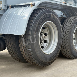 LUYI ağır 5 akslar 80-100Tons u-hidrolik arka damperli römork yük yan damperli arka dökümü yarı kamyon römorkları - Product Image 6