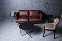 Ensemble de canapés inclinables de luxe en cuir-Canapé de bureau moderne à 2 places, confort haut de gamme