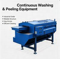 DXC-21 Continue Wortelgroentewas- en Schilmachine SUS304 RVS Aardappel Gember Wortel Verwerkingsapparatuur