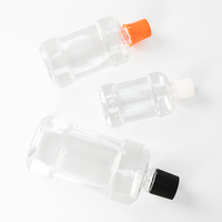 Bouteille de rince-bouche en plastique PET transparent personnalisée 180ml 250ml 500ml Bouteille de shampooing d'emballage cosmétique avec bouchon à vis