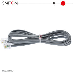 Câble de ligne téléphonique plat 6P4C 4 conducteurs 30/28AWG avec conducteur BC RJ11 1 mètre RJ11cable de l'usine - Product Image 2