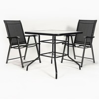 Ensemble table et chaises pliantes pour balcon, design minimaliste moderne en métal rond pour terrasse